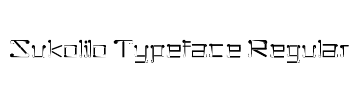 Sukolilo Typeface Regular  नि: शुल्क फ़ॉन्ट्स डाउनलोड