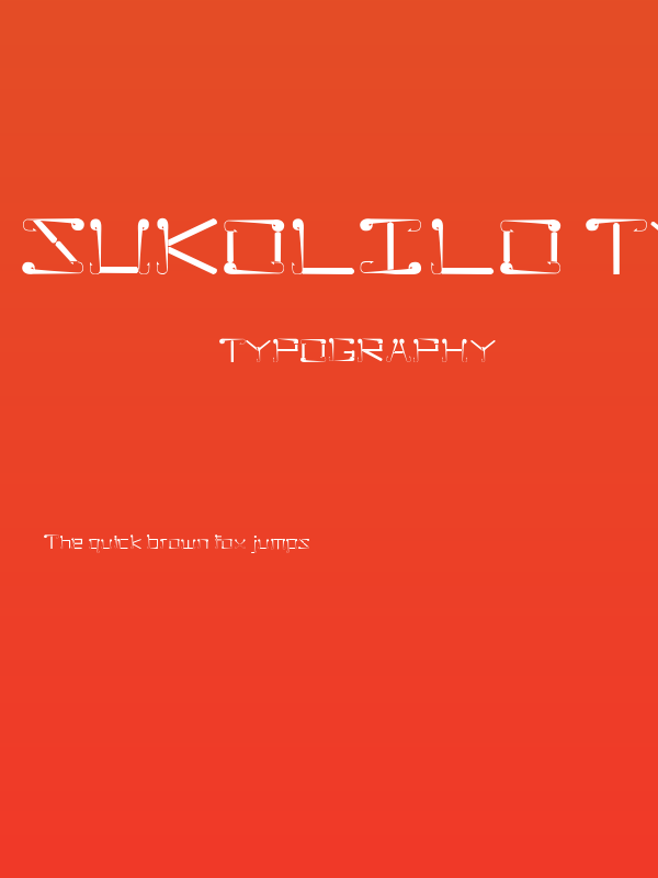 Sukolilo Typeface Regular Poster