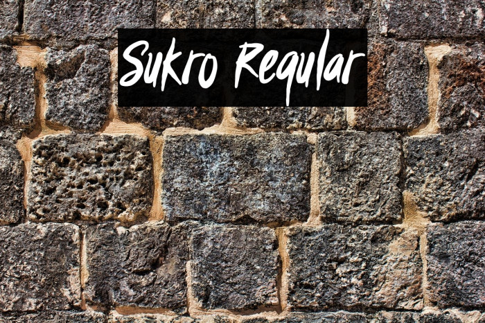 Sukro Regular Font examples