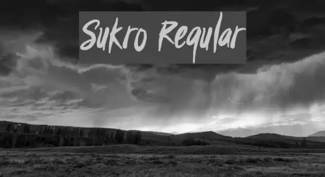 Sukro Regular Font examples