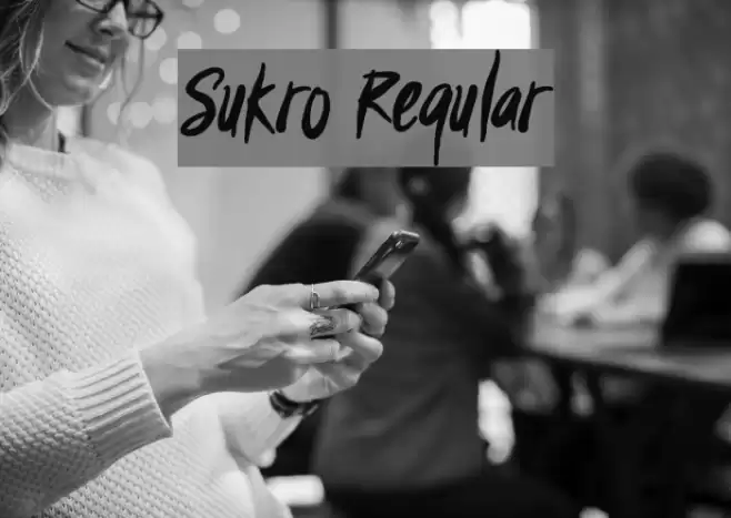 Sukro Regular Font examples