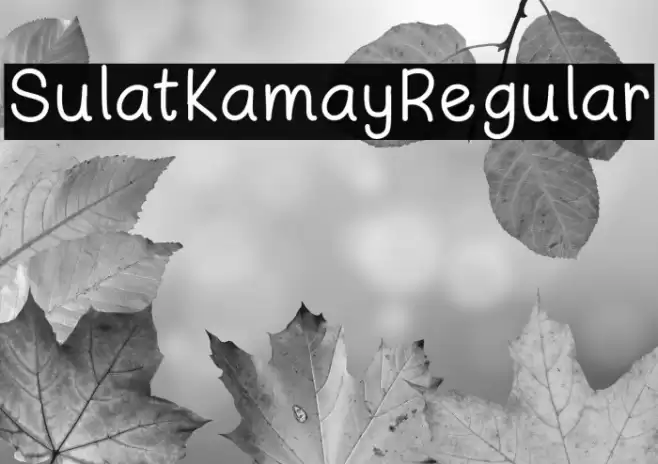 SulatKamayRegular Font examples