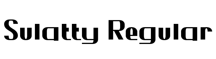 Sulatty Regular  Free Fonts Download
