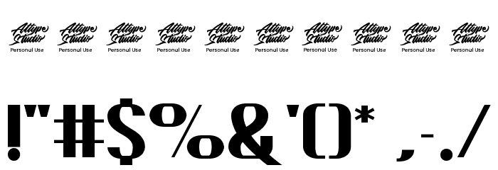 Sulatty Regular Font OTHER CHARS