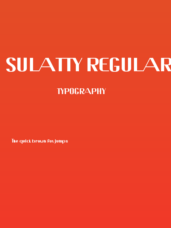 Sulatty Regular Poster