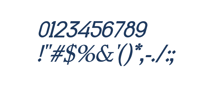 Sulcant-Italic Other Characters