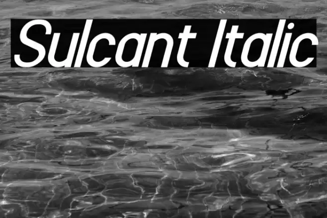 Sulcant Italic Font examples