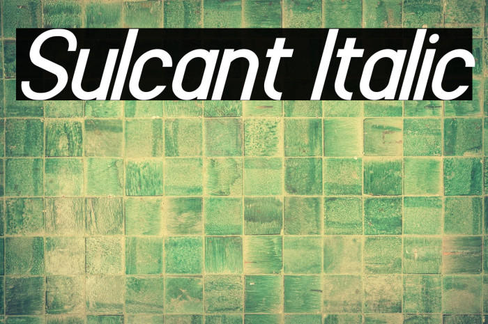 Sulcant Italic Example 2