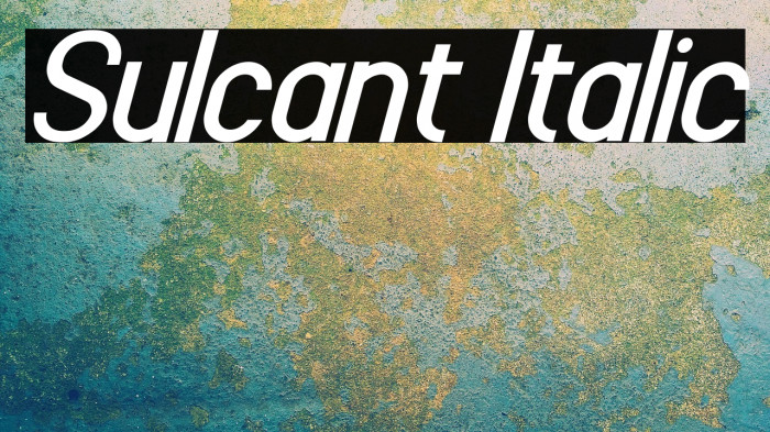 Sulcant Italic Example 3
