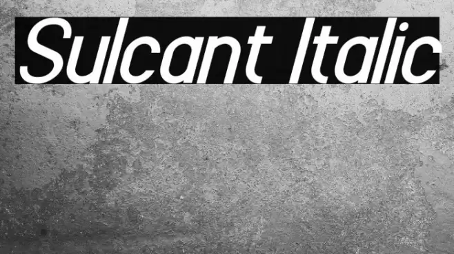 Sulcant Italic Font examples