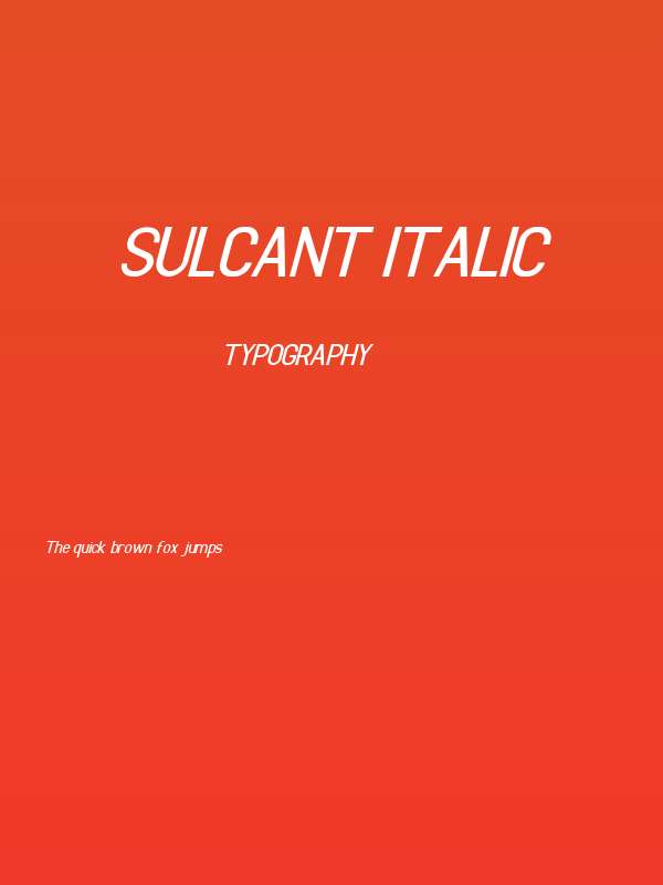 Sulcant Italic Poster