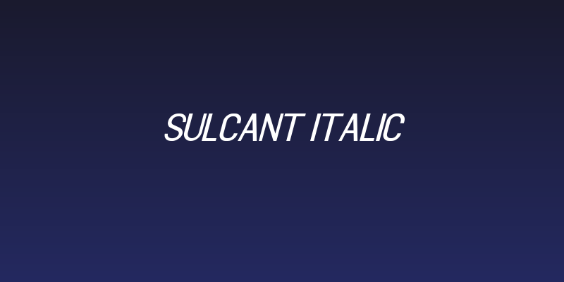 Sulcant Italic Social Header