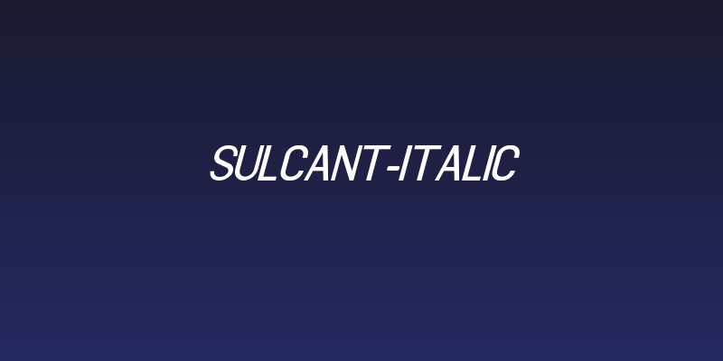 Sulcant-Italic Social Header