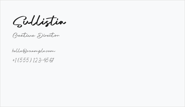 Sullistia Business Card