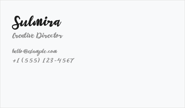 Sulmira Business Card