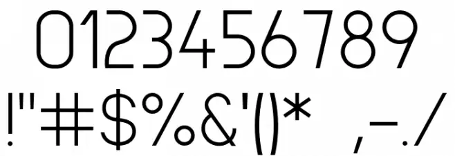 Sulphur Point Light Font OTHER CHARS