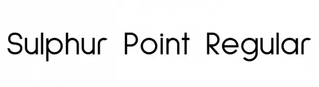 Sulphur Point Regular  Скачать бесплатные шрифты