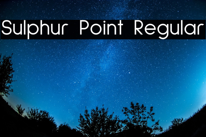 Sulphur Point Regular Font examples