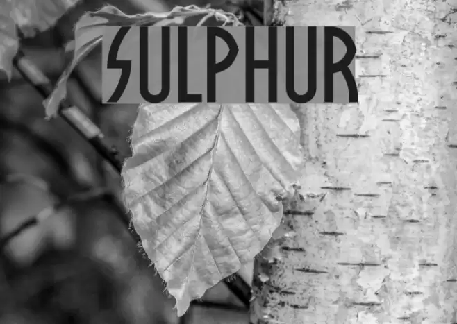 Sulphur Font examples