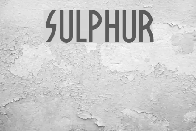 Sulphur Font examples