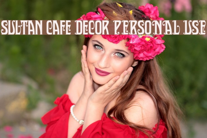 Sultan Cafe Decor PERSONAL USE Font examples