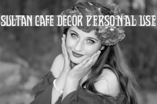 Sultan Cafe Decor PERSONAL USE Caratteri examples