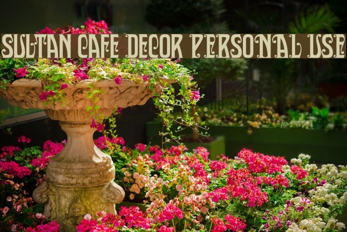 Sultan Cafe Decor PERSONAL USE Font examples