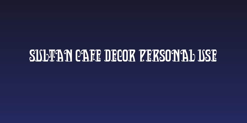 Sultan Cafe Decor PERSONAL USE Social Header