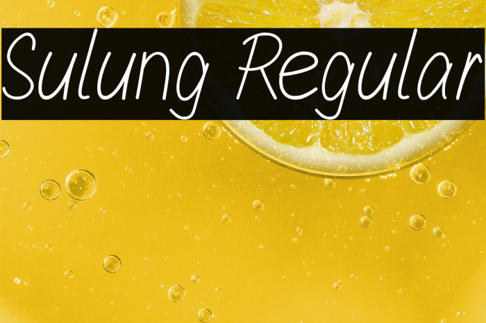 Sulung Regular Example 2