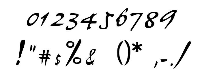 Sumibrush Font OTHER CHARS