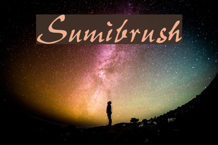 Sumibrush Font examples