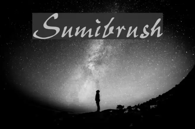 Sumibrush Font examples