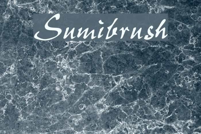 Sumibrush Font examples