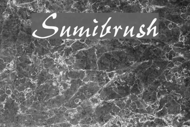 Sumibrush Font examples
