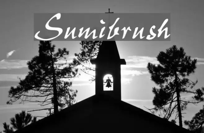 Sumibrush Font examples