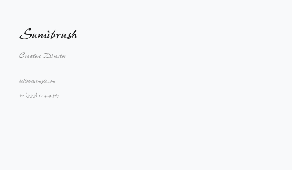 Sumibrush Business Card
