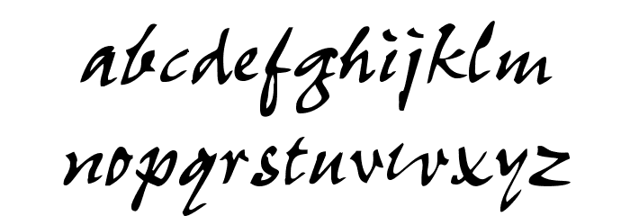 Sumibrush Font LOWERCASE