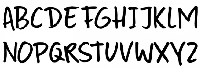 Sumida Script DEMO Regular Caratteri MAIUSCOLE