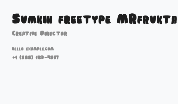 Sumkin freetype MRfrukta 2010 Business Card