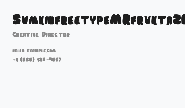 SumkinfreetypeMRfrukta2010 Business Card