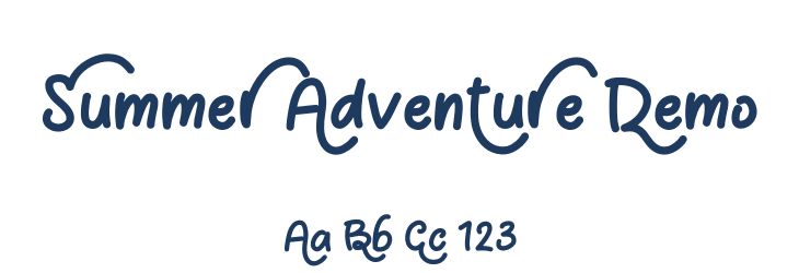 Summer Adventure Demo Font Preview