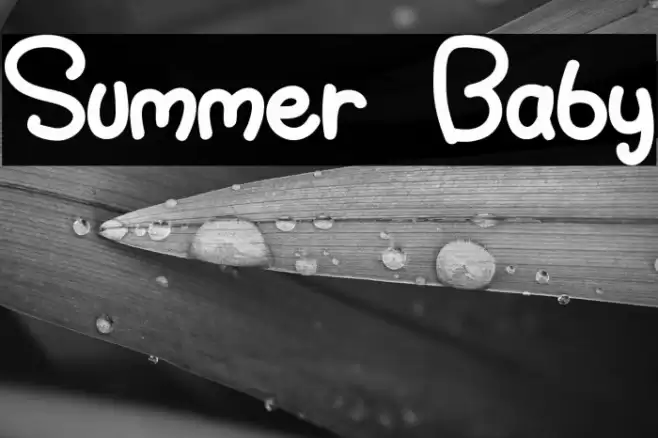 Summer Baby Font examples