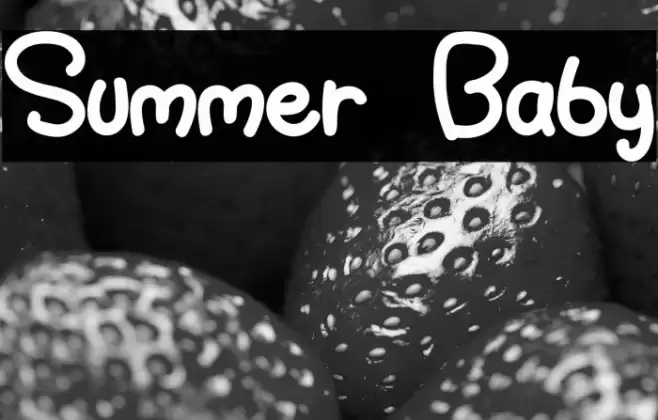 Summer Baby Font examples