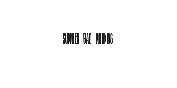Summer Bad Morning Logo