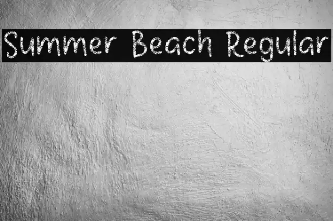 Summer Beach Regular Font examples