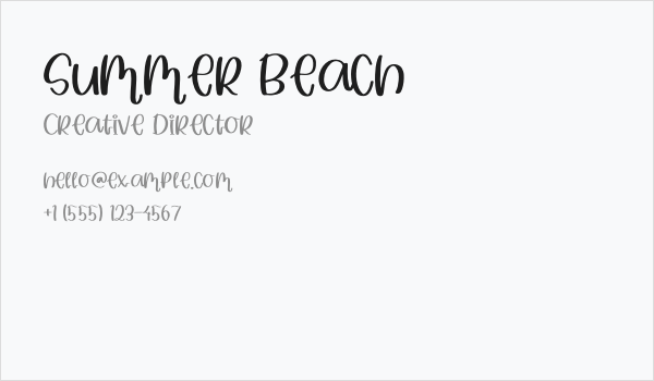 Summer Beach Business Card
