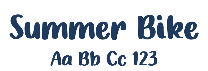 Summer Bike Font Preview