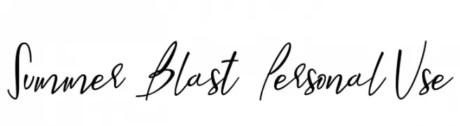 Summer Blast - Personal Use  नि: शुल्क फ़ॉन्ट्स डाउनलोड