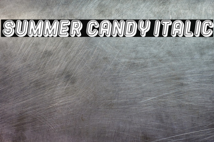 Summer Candy Italic Font examples