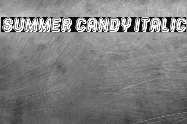 Summer Candy Italic Font examples